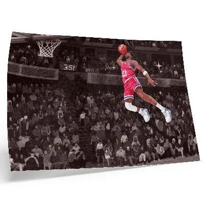 Decorative canvas print sport dynamics illustration featuring contrasting colors