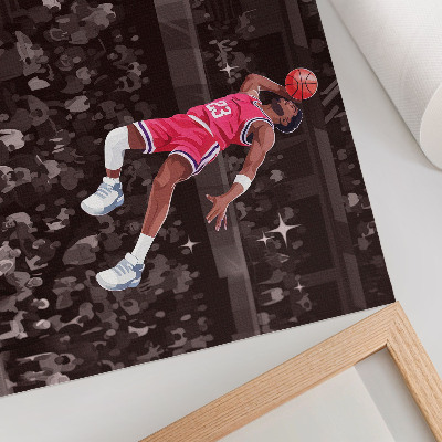 Decorative canvas print Sport dynamics contrasting colors illustration