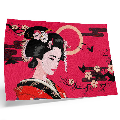 Poster Oriental motifs modern flower composition