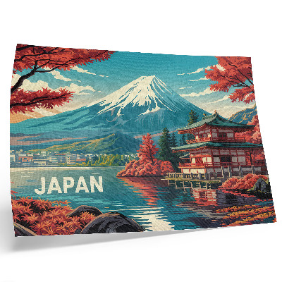 Photo canvas Full of colors lake mountain Japanese scenery