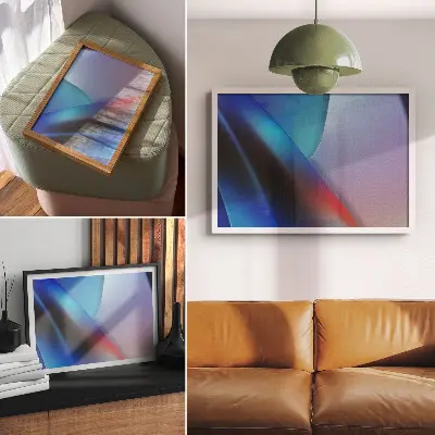Poster deep blue and purple blurred transitions