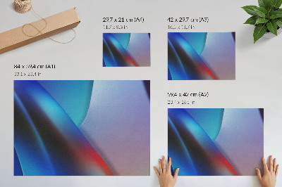 Poster Deep blue and purple tones blurred transitions