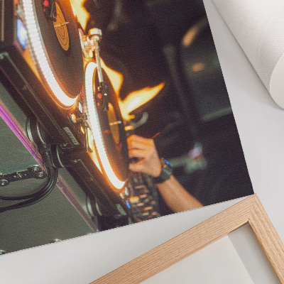 Photo canvas An energetic mix of flames and electronics