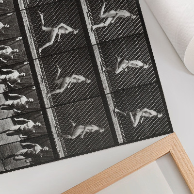 Photo canvas Plate 60 of Animal Locomotion (1887) photographed by Eadweard Muybridge