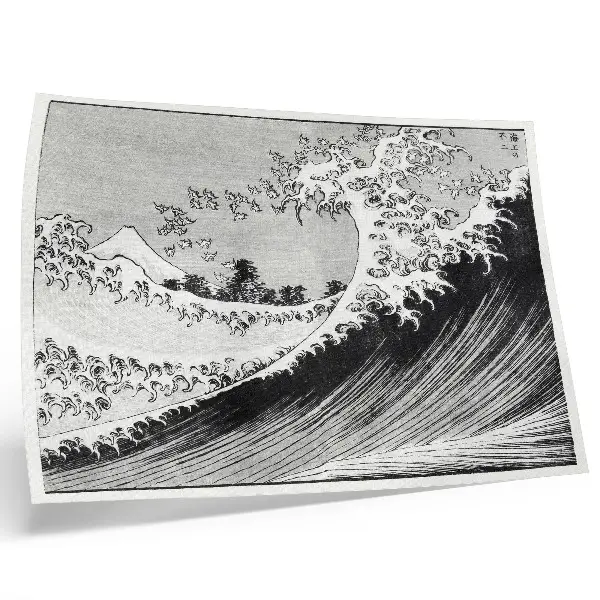 One Hundred Views of Mount Fuji by Hokusai vintage Japanese woodblock print poster