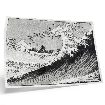 Poster One Hundred Views of Mount Fuji (1835) by Hokusai, vintage Japanese woodblock print