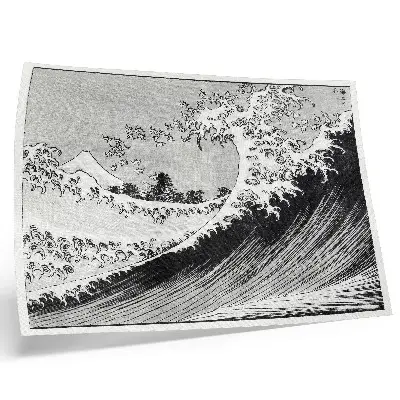 One Hundred Views of Mount Fuji by Hokusai vintage Japanese woodblock print poster