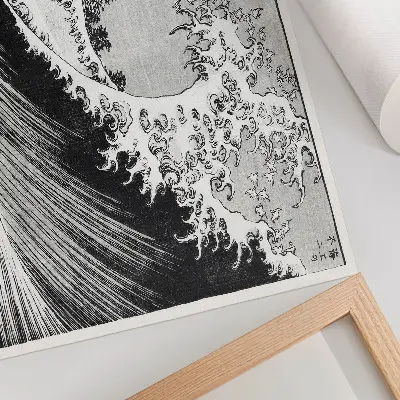 One Hundred Views of Mount Fuji by Hokusai vintage Japanese woodblock print poster