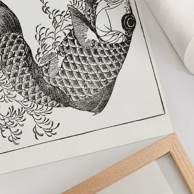 Hokusai's Carp canvas print a decorative Japanese animal illustration