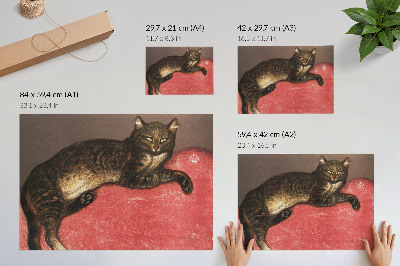 Photo canvas L'Hiver Chat sur un Coussin (1909) chromolithographic print by Théophile Alexandre Steinlen