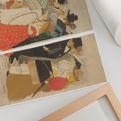 Mensen op straat (1896) by Théophile Alexandre Steinlen and Charles Verneau decorative canvas print