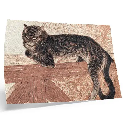 Cat on a Balustrade by Theophile-Alexandre Pierre Steinlen poster