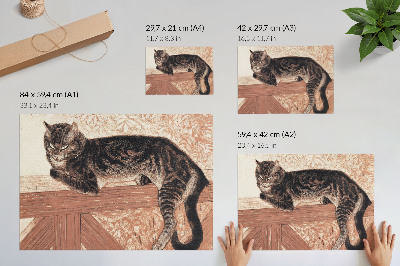 Poster Cat on a Balustrade by Theophile-Alexandre Pierre Steinlen