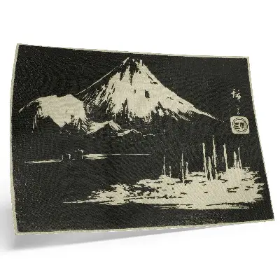 Seikenji Fuji decorative canvas print from the series Mirror of Stone Rubbings of Views of the Provinces Kohon meihitsu ishizuri kagami