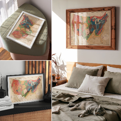 Photo canvas Geologic map of the United States