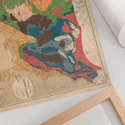 Geologic map of the United States photo canvas