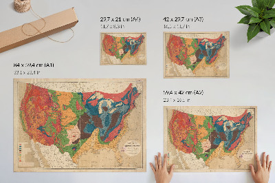 Photo canvas Geologic map of the United States