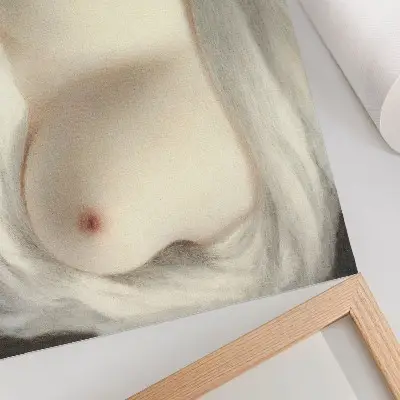 Decorative canvas print of A Woman's Breasts Exposed: Beauty Revealed by Sarah Goodridge, 1828