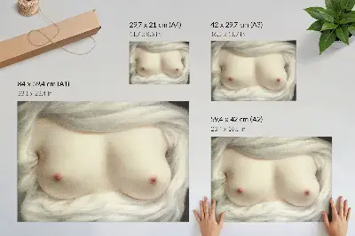 Decorative canvas print of A Woman's Breasts Exposed: Beauty Revealed by Sarah Goodridge, 1828