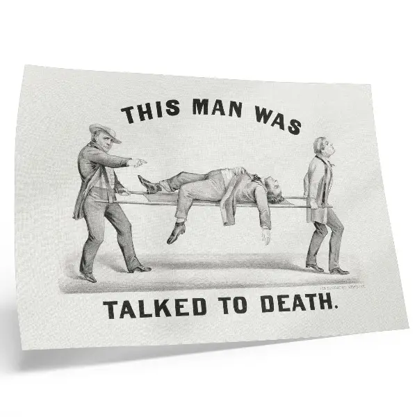 Photo canvas archival illustration of This Man Was Talked to Death (1873)