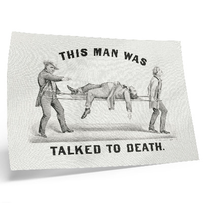 Photo canvas This Man Was Talked to Death (1873), archival illustration