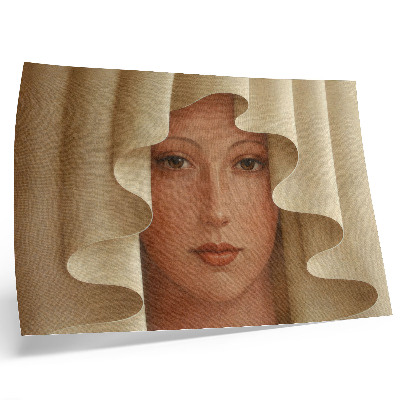 Photo canvas A woman in a wavy-shaped veil