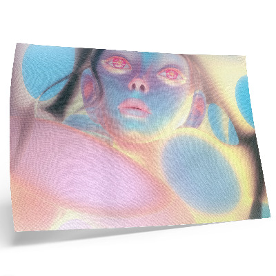 Photo canvas Abstract portrait with colorful shapes