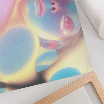 Photo canvas Abstract portrait with colorful shapes