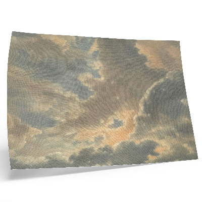 Poster Clouds in the sky in shades of gray and beige