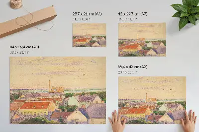 View of the city by Egon Schiele decorative canvas print