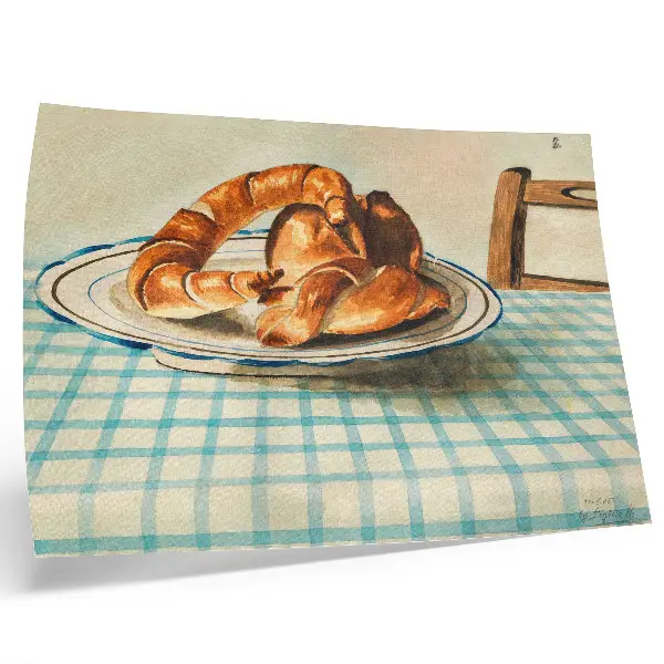 Still Life with a Plate of Cake by Egon Schiele poster