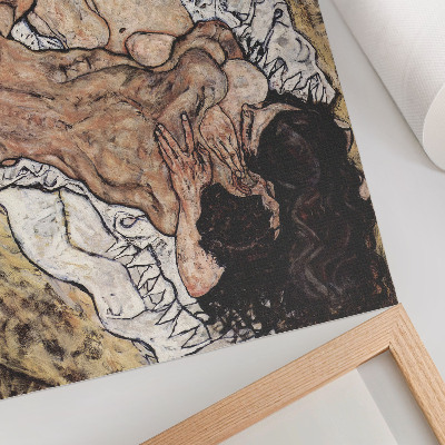 Photo canvas The Embrace (1917) by Egon Schiele
