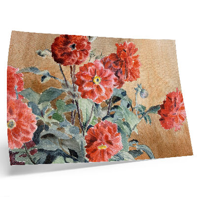 Decorative canvas print Dahlias (1915) by Hannah Borger Overbeck