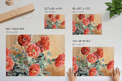 Decorative canvas print Dahlias (1915) by Hannah Borger Overbeck