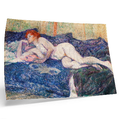 Vintage erotic art poster by Henri de Toulouse-Lautrec depicting a woman