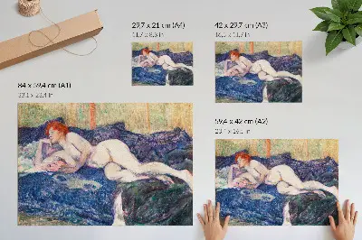 Vintage erotic art poster by Henri de Toulouse-Lautrec depicting a woman