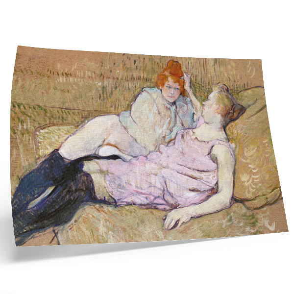 Photo canvas Sofa (ca. 1894–1896) – a high-resolution painting by Henri de Toulouse-Lautrec