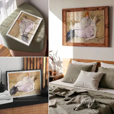 Photo canvas Sofa (ca. 1894–1896) painting by Henri de Toulouse-Lautrec