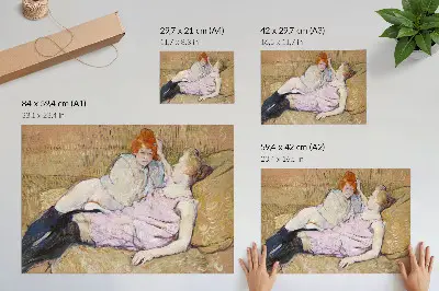 Photo canvas Sofa (ca. 1894–1896) painting by Henri de Toulouse-Lautrec