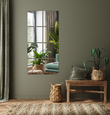 Square mirror tiles self-adhesive