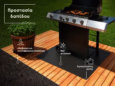 Grill pad for deck square 39x39 inch