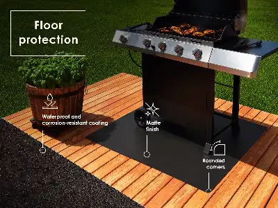 Grill pad for deck square 39x39 inch