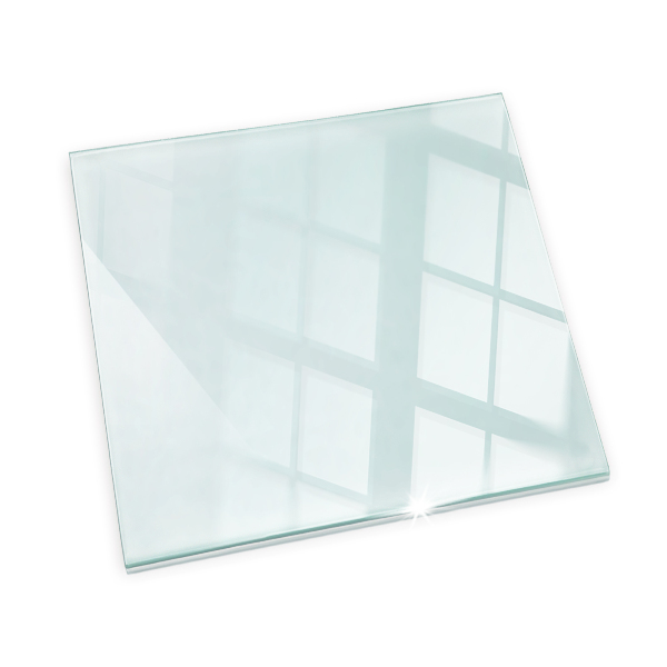 Glass hearth for log burner transparent