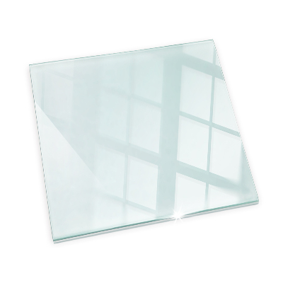 Glass hearth for log burner transparent