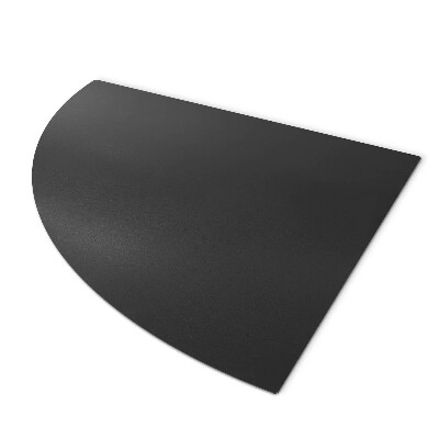 Hearth plate Quarter-circle black metal