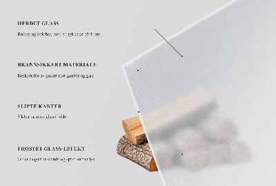 Glass wood burner hearth Quarter-circle semi-transparent