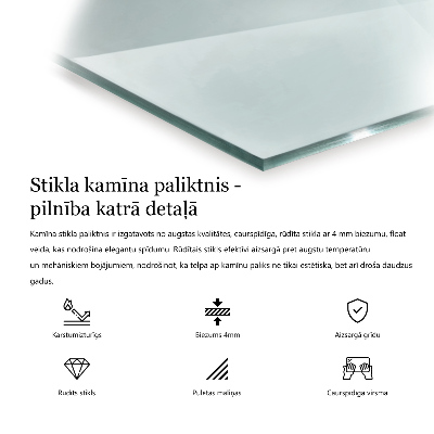 Glass hearth for log burner hexagonal transparent