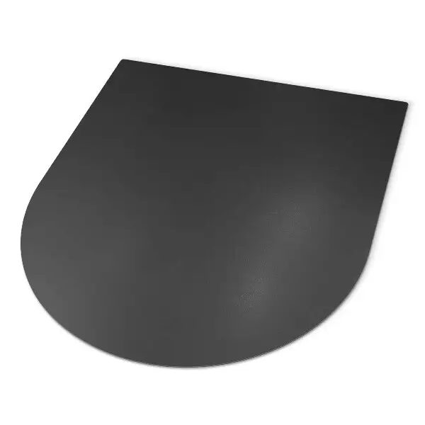 Fireplace base semi-oval black metal fireplace base