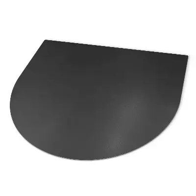 Fireplace base semi-oval black metal fireplace base