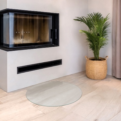 Glass hearth pad Semi-transparent round